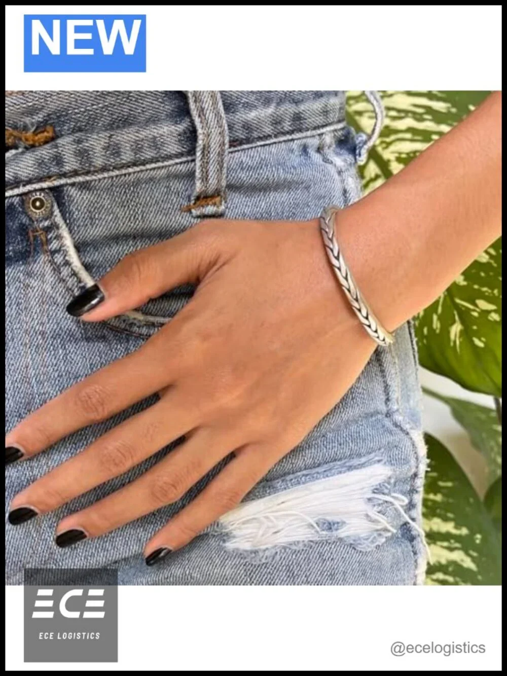 Braided Sterling Silver Cuff Bracelet Handmade Boho Ethnic Bangle Unisex